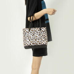 Leopard Pattern Bath Bag Portable Bath Basket