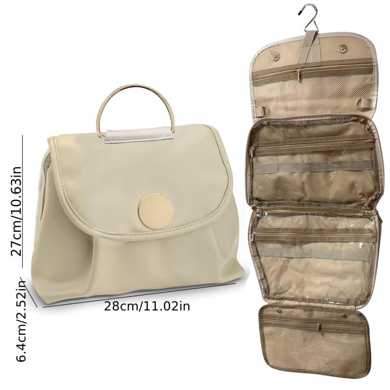 Hanging Roll Up Makeup Bag Toiletry Organizer