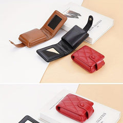 Women's Lipstick Bag with Mirror, Makeup Storage Cosmetic Bag