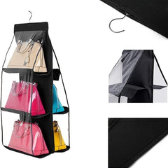 2 Pcs Hanging Purse Handbag Organizer Clear Storage Holder