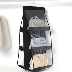 2 Pcs Hanging Purse Handbag Organizer Clear Storage Holder
