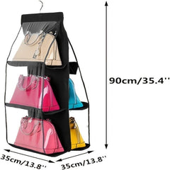 2 Pcs Hanging Purse Handbag Organizer Clear Storage Holder