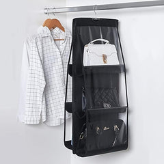 2 Pcs Hanging Purse Handbag Organizer Clear Storage Holder