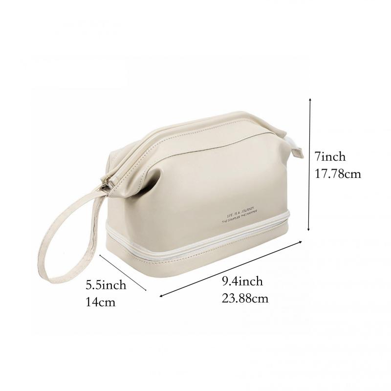 Large Makeup Bag Double Layer Cosmetic Bag Travel Makeup Bag