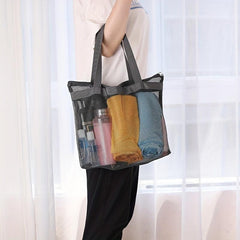 Mesh Beach Bag Portable Travel Storage Bag