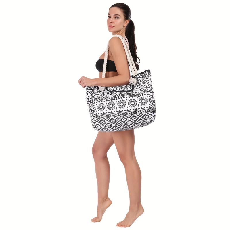 Summer Beach Bag Canvas Handbag Crossbody Shoulder
