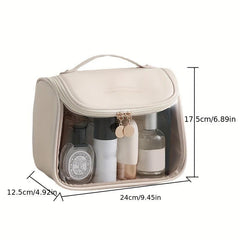 Portable Transparent Makeup Bag Travel Cosmetic Storage Large Capacity