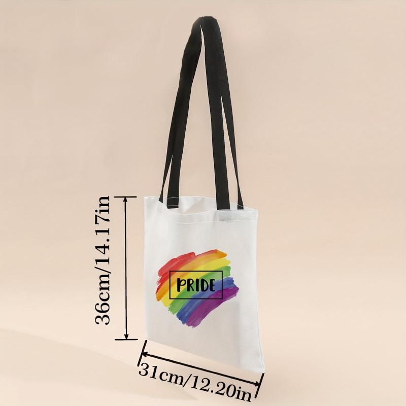 Rainbow Striped Canvas Bag For Women - Artistic and Refreshing