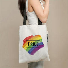 Rainbow Striped Canvas Bag For Women - Artistic and Refreshing
