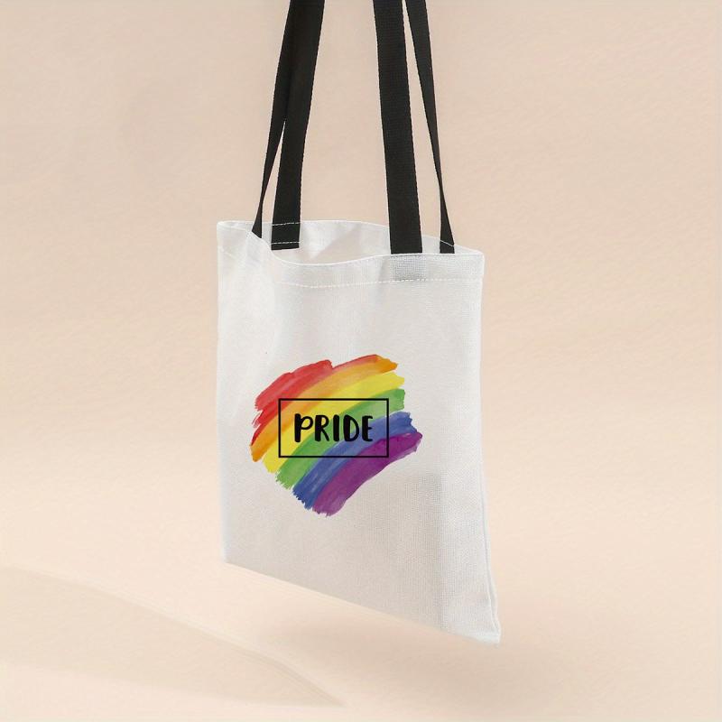 Rainbow Striped Canvas Bag For Women - Artistic and Refreshing