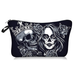 Halloween Skeleton Makeup Bag Multifunctional Toiletry Storage Bag