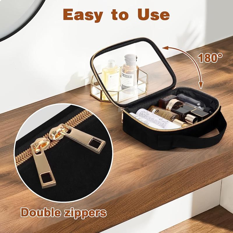 Clear Makeup Bag with Handles for Travel Toiletries
