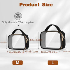 Clear Makeup Bag with Handles for Travel Toiletries