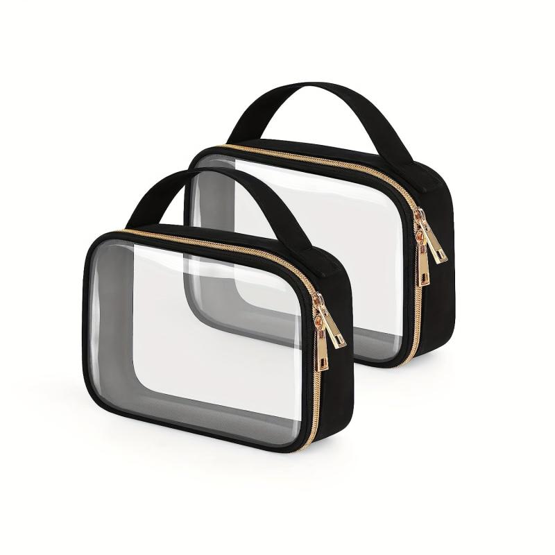 Clear Makeup Bag with Handles for Travel Toiletries