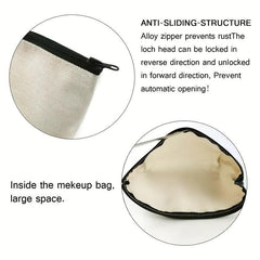 Casual Letter Pattern Cosmetic Bag for Women Men Girls Boys