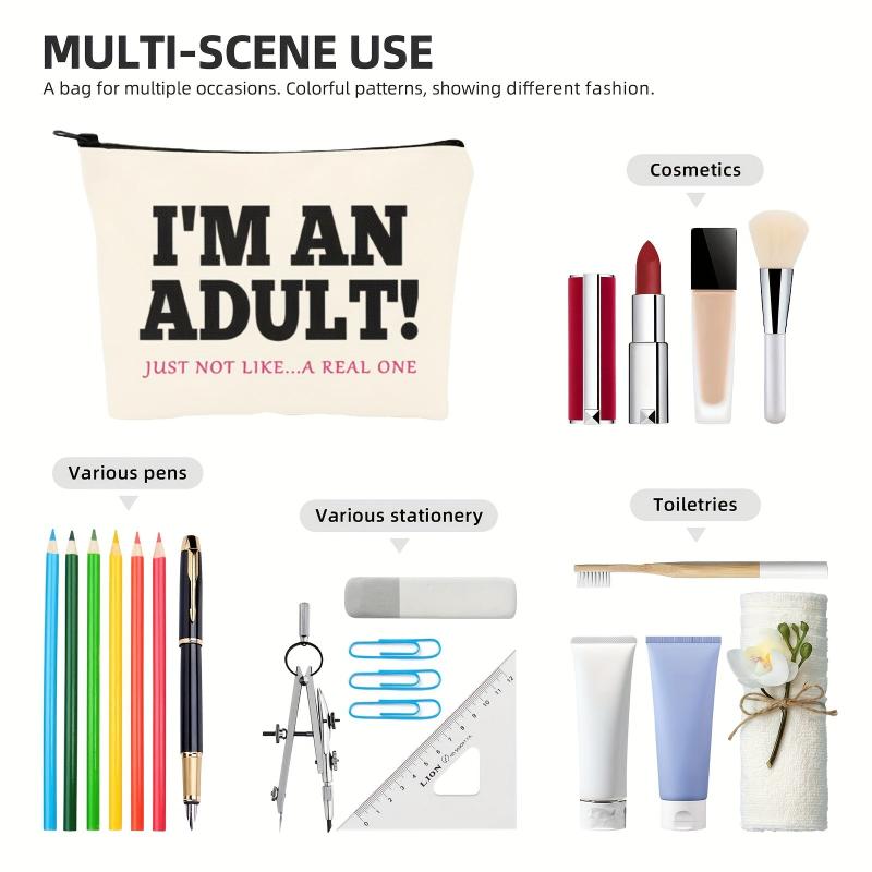 Adult Pattern Cosmetic Bag - Stationary Pen Pencil Handbag