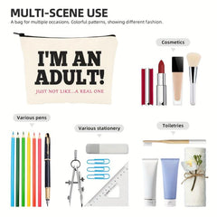 Adult Pattern Cosmetic Bag - Stationary Pen Pencil Handbag