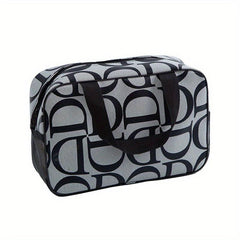 Portable Letter Print Toiletry Bag - Large Capacity Cosmetics Bag