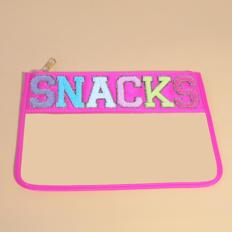 Transparent PVC Embroidery Cosmetic Bag Waterproof Travel Storage Bag