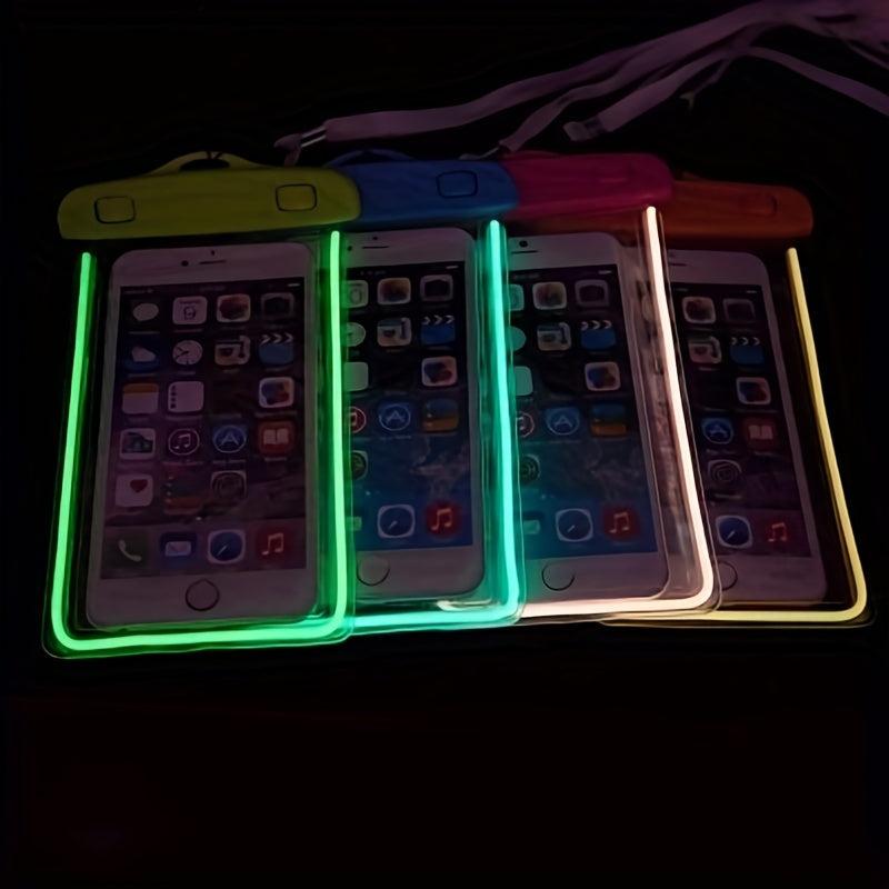 Luminous Waterproof Toiletry Bag Transparent Fluorescent Diving Phone Case
