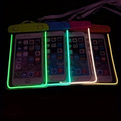 Luminous Waterproof Toiletry Bag Transparent Fluorescent Diving Phone Case