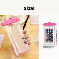 Luminous Waterproof Toiletry Bag Transparent Fluorescent Diving Phone Case