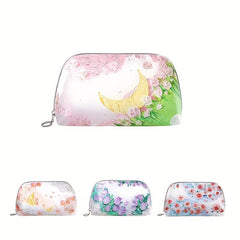 Sweet Floral Cosmetic Bag Waterproof Lightweight Handbag Makeup Bag