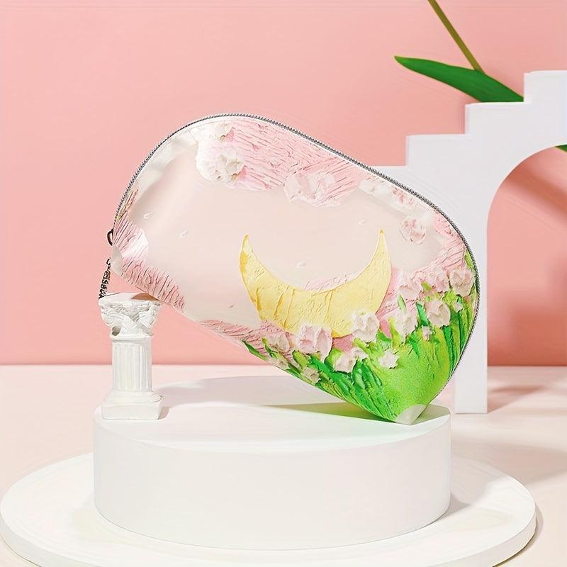 Sweet Floral Cosmetic Bag Waterproof Lightweight Handbag Makeup Bag