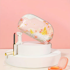 Sweet Floral Cosmetic Bag Waterproof Lightweight Handbag Makeup Bag