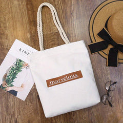 Canvas Toiletry Bag with Hemp Rope Shoulder Strap