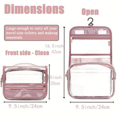 Waterproof Hanging Toiletry Bag Travel Cosmetics Storage Bag with Sturdy Hook