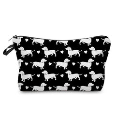 Dog Print Toilet Bag Women's Portable Pencil Bag