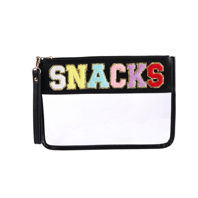 Waterproof Transparent PVC Towel Embroidered Letter Cosmetic Bag