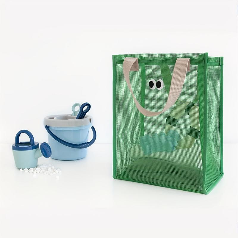 Pattern Mesh Handbag Large Capacity Bag For Swimming Camping Outdoor Beach Bag