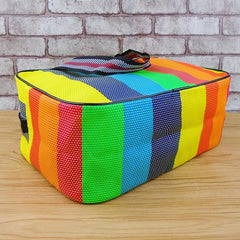 Large Capacity Woven Mesh Tote Bag for Travel Storage