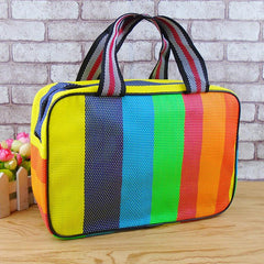 Large Capacity Woven Mesh Tote Bag for Travel Storage