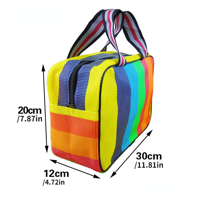 Large Capacity Woven Mesh Tote Bag for Travel Storage