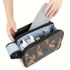 Waterproof Double Zipper Wash Bag Dry And Wet Separation Toiletry Bag