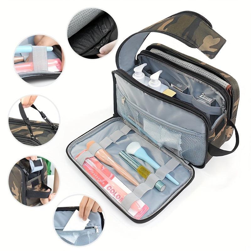 Waterproof Double Zipper Wash Bag Dry And Wet Separation Toiletry Bag