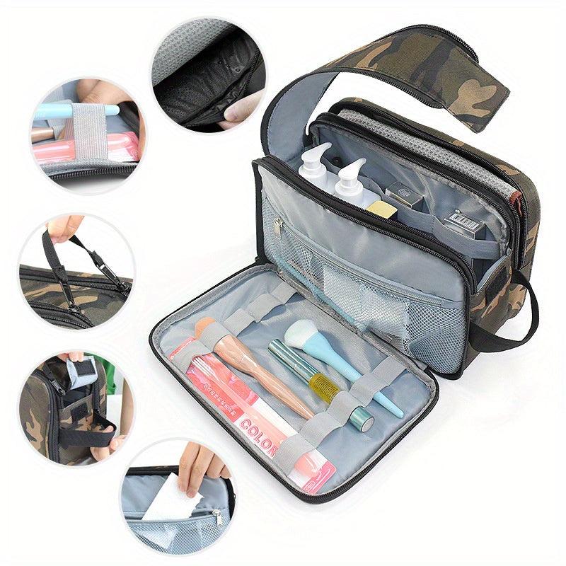 Waterproof Double Zipper Wash Bag Dry And Wet Separation Toiletry Bag
