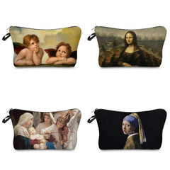 Oil Painting Figure Pencil Bag for Women