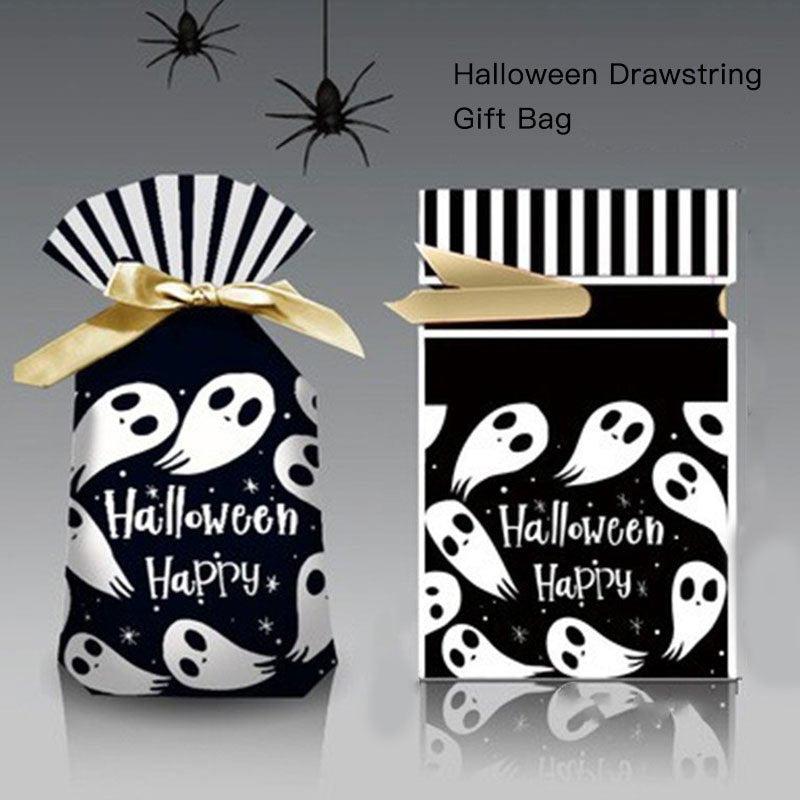 10 Pcs Halloween Drawstring Bags Candy & Cookies Storage Gift Organizers