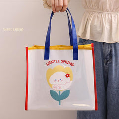 Transparent Waterproof Toiletry Bag PVC Tote Shopping Bag