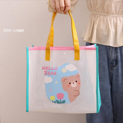 Transparent Waterproof Toiletry Bag PVC Tote Shopping Bag