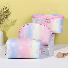 Glitter Gradient Cosmetic Bag Large Capacity Convenient Storage Bag