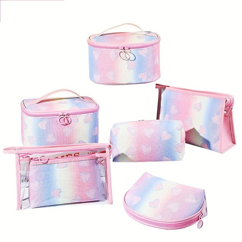 Glitter Gradient Cosmetic Bag Large Capacity Convenient Storage Bag