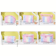 Glitter Gradient Cosmetic Bag Large Capacity Convenient Storage Bag