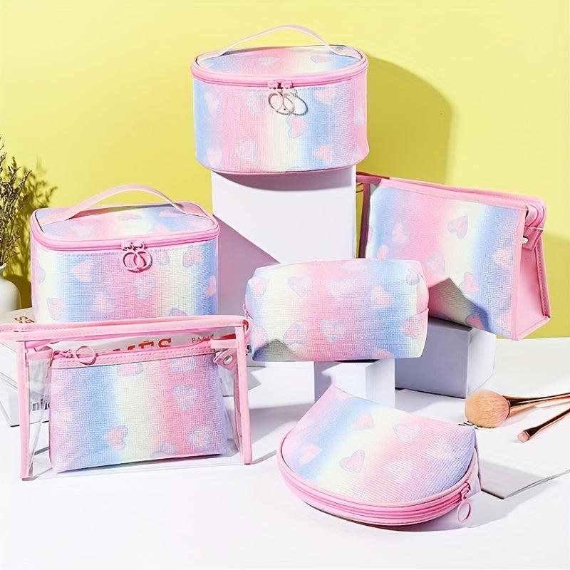 Glitter Gradient Cosmetic Bag Large Capacity Convenient Storage Bag