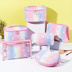 Glitter Gradient Cosmetic Bag Large Capacity Convenient Storage Bag