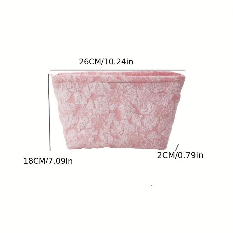 Oversized Travel Cosmetic Bag Soft Pink Large Capacity